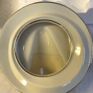 Vintage Lenox China Round Picture Frame Ivory and 24K Gold Trim From Avon